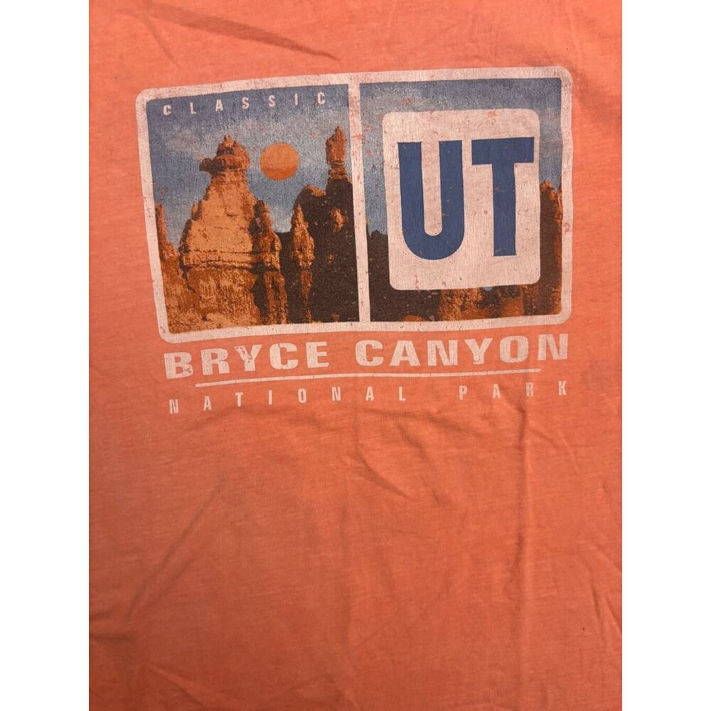 EMI Sportswear T-shirt Men's Size L Orange Bryce Canyon National Park